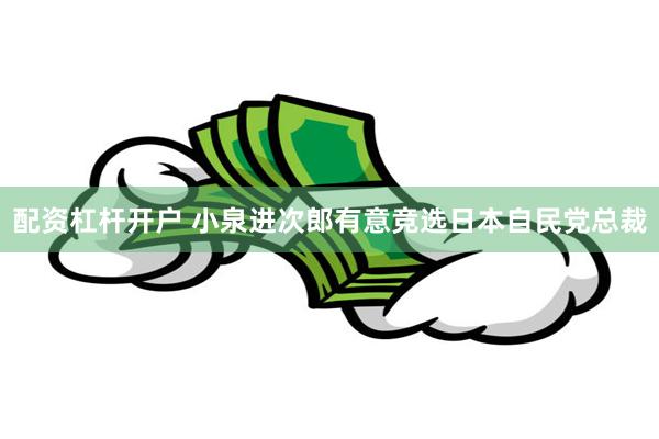 配资杠杆开户 小泉进次郎有意竞选日本自民党总裁